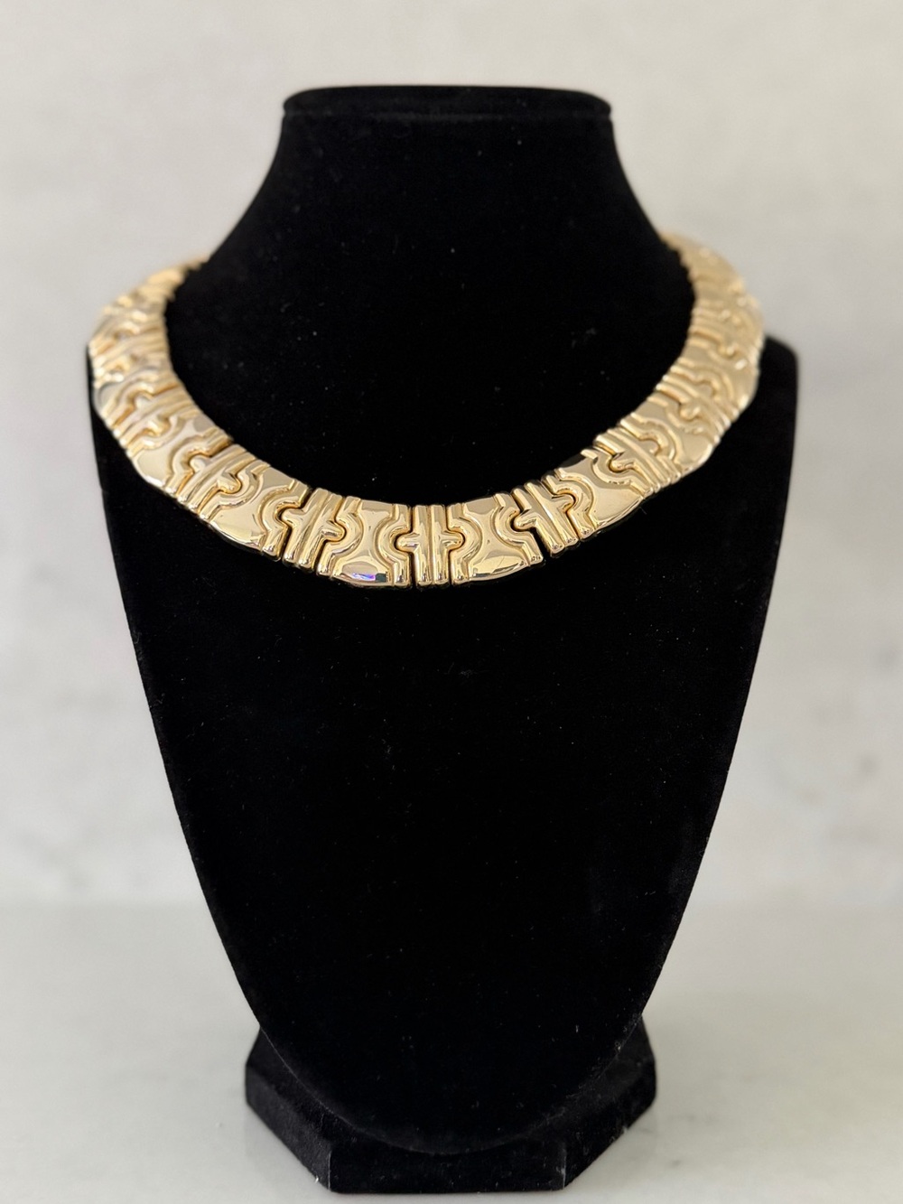 Vintage Gold Statement Collar Necklace - Women Jewelry